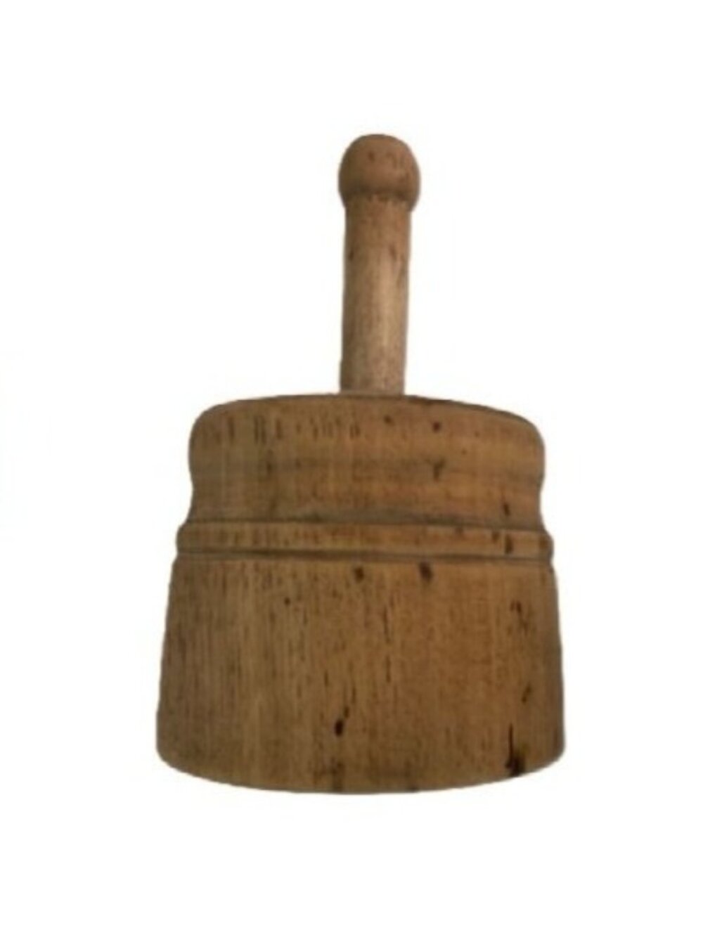 Antique Primitive Butter Mold Plunger 19th Century Farm Carved Wheat Sheaf Stamp